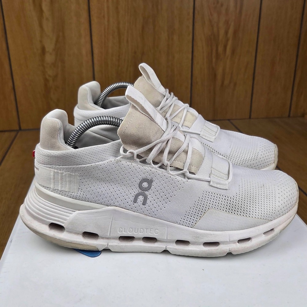 On Cloudnova Women Running Shoes White Undyed White 26.98225 US 7.5